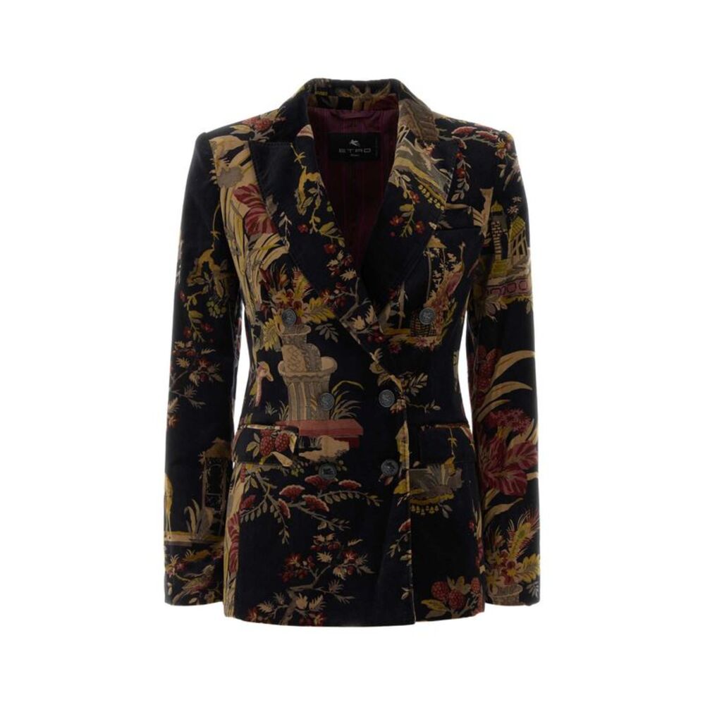 Etro Women Printed Velvet Blazer